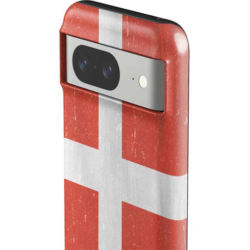 Denmark Flag Distressed Google Pixel 8 Impact Case